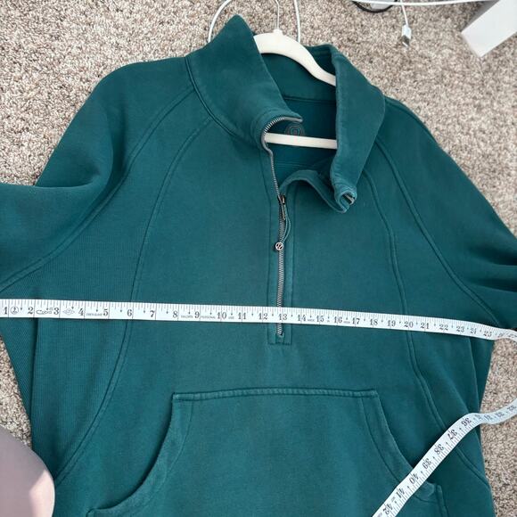 Lululemon Women’s Scuba Oversized Funnel-Neck Half Zip XL/XXL Storm Teal Lounge - Picture 10 of 11